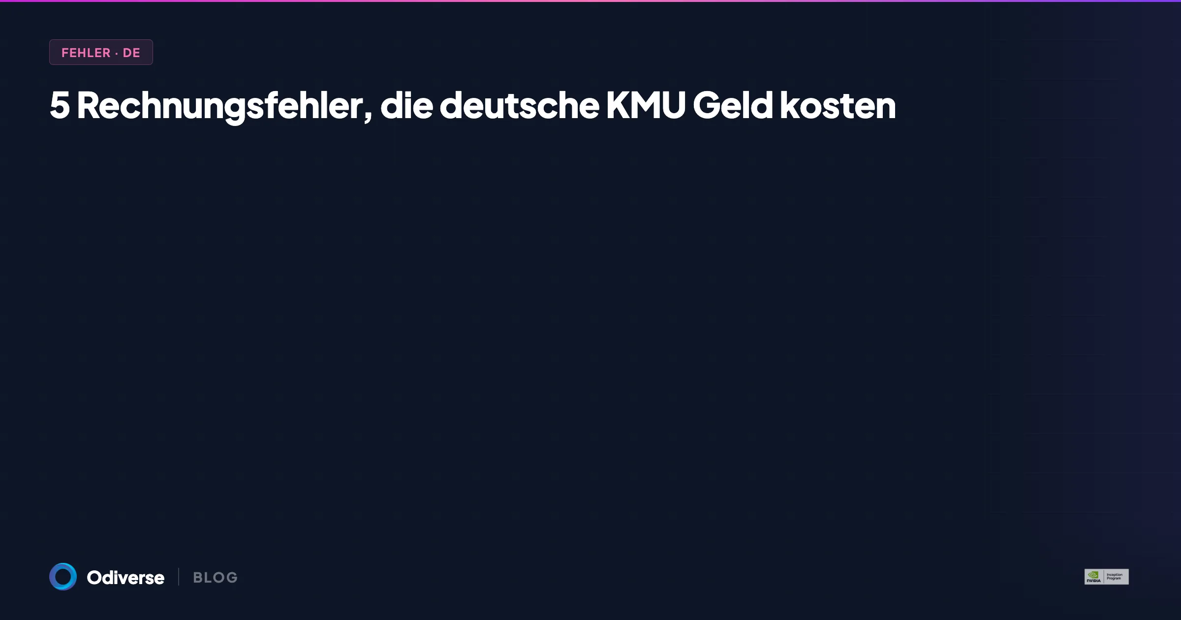 5 Rechnungsfehler, die deutsche KMU Geld kosten