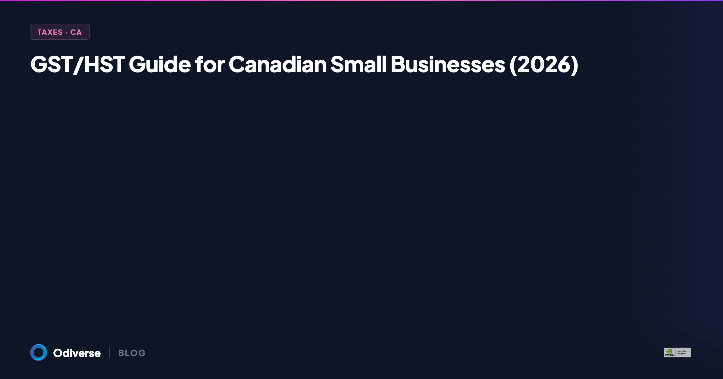 GST/HST Guide for Canadian Small Businesses (2026)