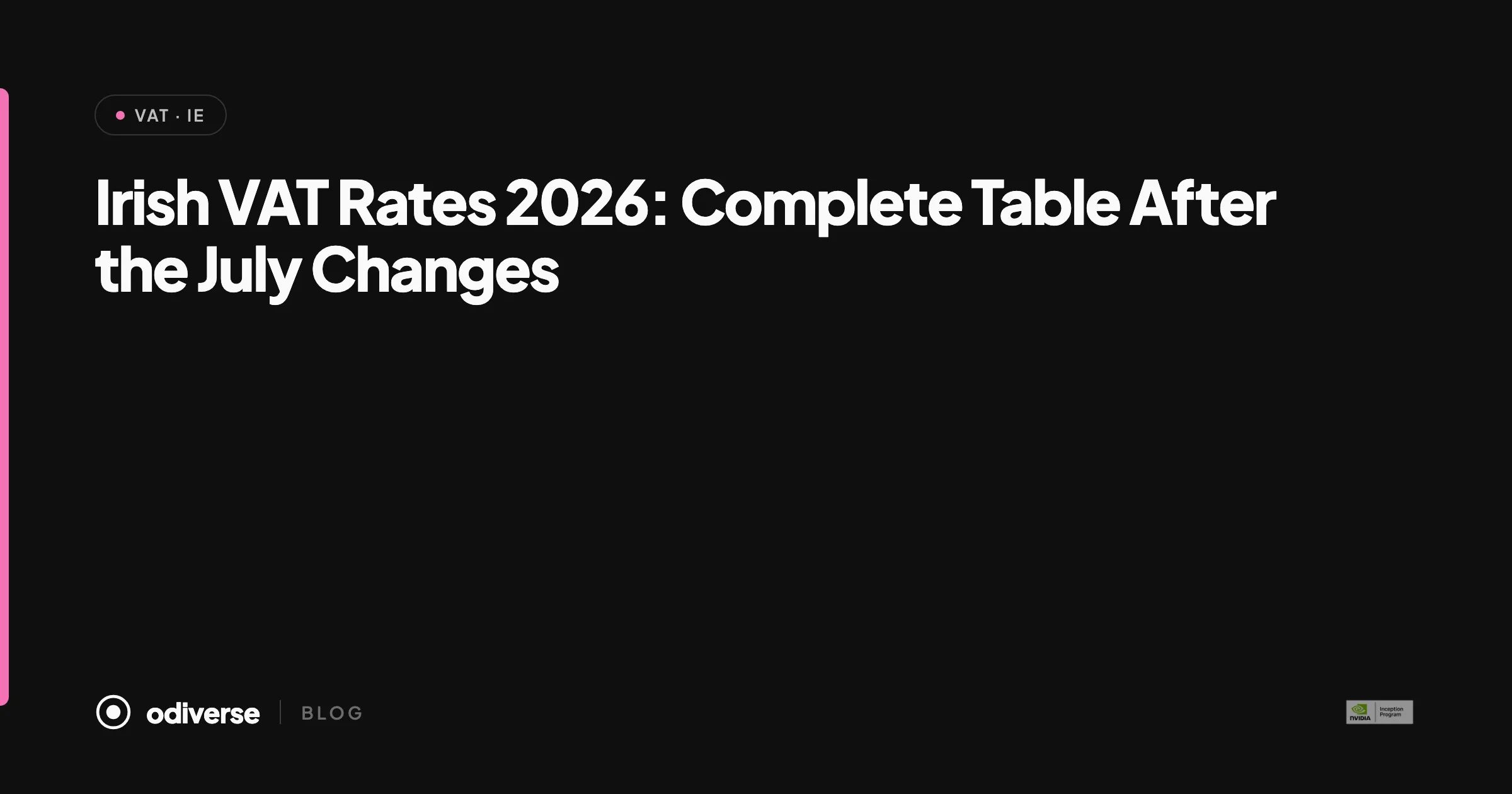 Irish VAT Rates 2026: Complete Table After the July Changes