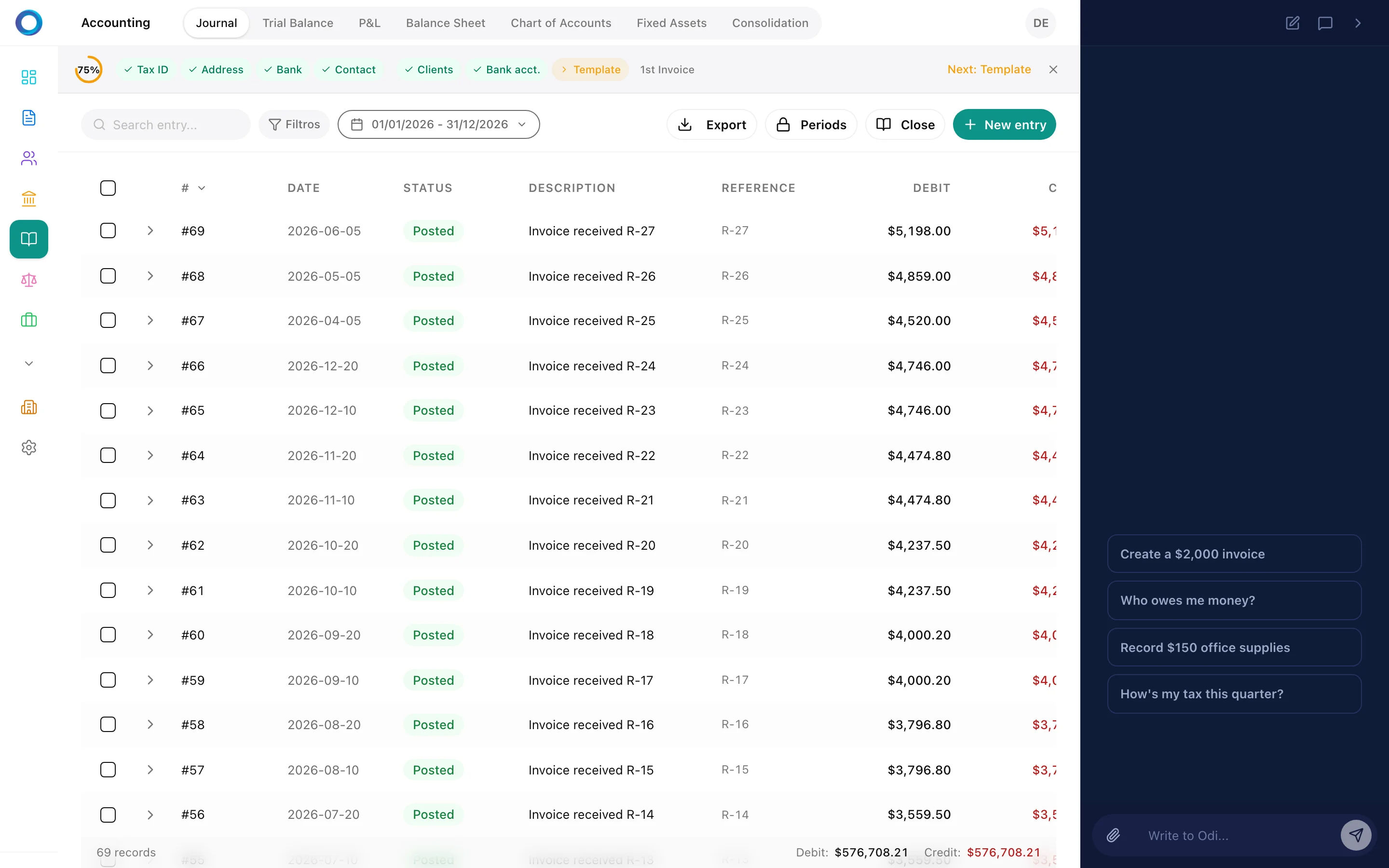 Professional invoicing